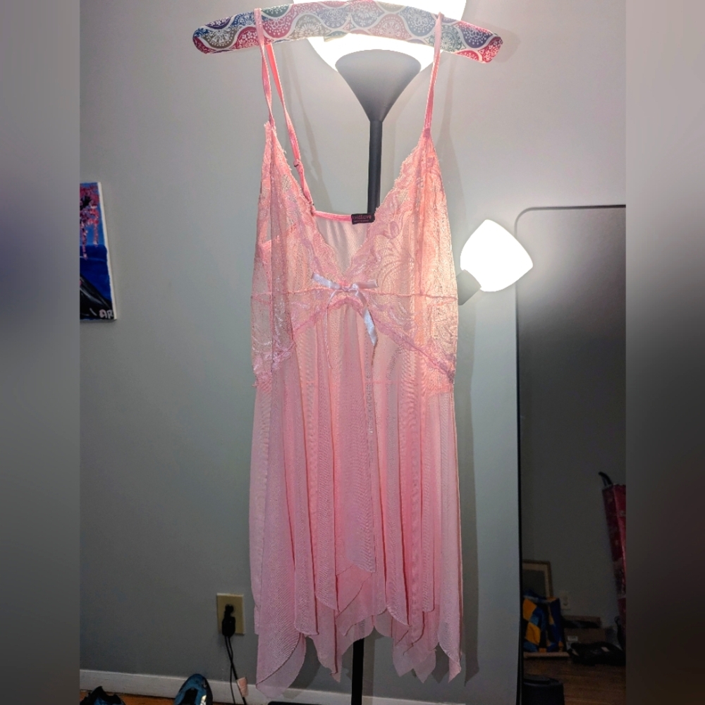 Avidlove Sexy Lingerie for Women V-Neck Lace Babydoll Mesh Size L